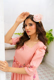 NF-6520 Pink Embroidered Summer Stitched Frock