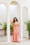 NF-6520 Pink Embroidered Summer Stitched Frock