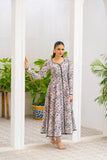 NF-171 Pink Grey Printed Stitched Frock