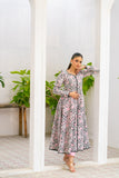 NF-171 Pink Grey Printed Stitched Frock