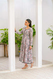 NF-171 Pink Grey Printed Stitched Frock