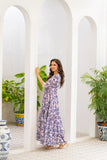NF-6254 Baby Pink Print Summer Stitched Frock