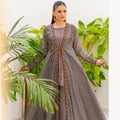 NF-6518 Grey Jacquard Coat Style Stitched Shirt