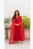 NF-6516 Red Cotton Stitched Frock
