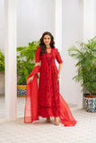 NF-6516 Red Cotton Stitched Frock
