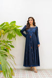 NF-6330 Blue Cotton Stitched Frock