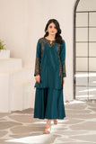 NF-5993 Teal Green Silk Stitched 2Pcs