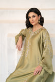 NF-5995 Pistachio Silk Long Stitched 2Pc