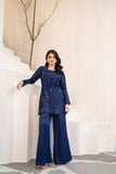 NF-6378 Royal Blue Silk Stitched 2Pc