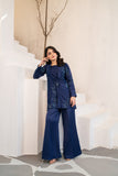 NF-6378 Royal Blue Silk Stitched 2Pc