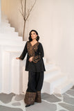 NF-6381 Black Silk Stitched 2Pc