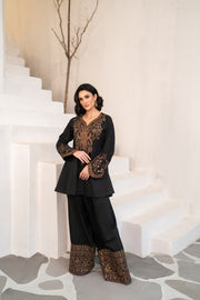 NF-6381 Black Silk Stitched 2Pc