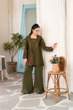 NF-6608 Olive Silk Stitched 2Pc