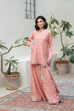 NF-6369 Pink Jacquard Stitched 2Pcs