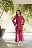 NF-6391 Magenta Silk 2Pc Stitched Suit