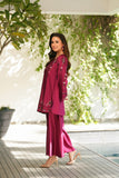 NF-6391 Magenta Silk 2Pc Stitched Suit