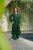 NF-6701 Bottle Green Silk 2Pc Stitched Dress