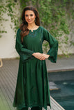 NF-6701 Bottle Green Silk 2Pc Stitched Dress