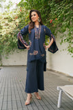 NF-6392 Navy Blue Silk Stitched 2Pc Suit