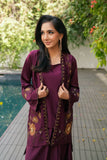 NF-6617 Magenta Silk 2Pc Stitched Suit