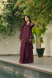 NF-6617 Magenta Silk 2Pc Stitched Suit