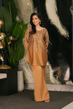 NF-6614 Golden Silk 2Pcs Stitched Dress