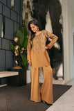 NF-6614 Golden Silk 2Pcs Stitched Dress