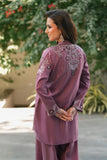NF-6550 Dark Lilic Silk Stitched 2Pcs