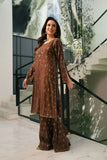 NF-6446 Brown Jacquard 2Pcs Stitched Suit