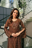 NF-6446 Brown Jacquard 2Pcs Stitched Suit