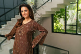 NF-6446 Brown Jacquard 2Pcs Stitched Suit