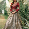 NF-5999 Maroon Antique Lehnga Choli Stitched
