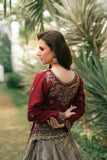 NF-5999 Maroon Antique Lehnga Choli Stitched