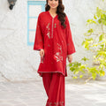 NF-6829 Red Cotton Sitiched 2Pc
