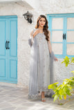 NF-6828 Silver Zari Jali Dress