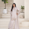 NF-6836 Silver Rawsilk 2PC Stitched Dress