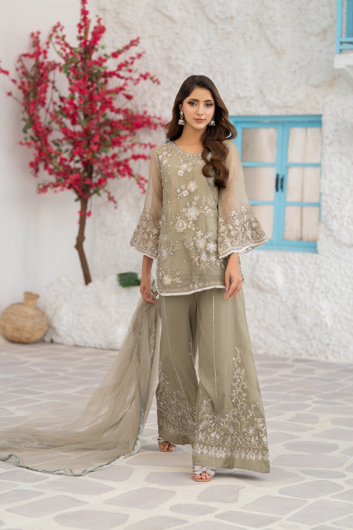 NF-06464 Sliver Grey Stitched 2PC