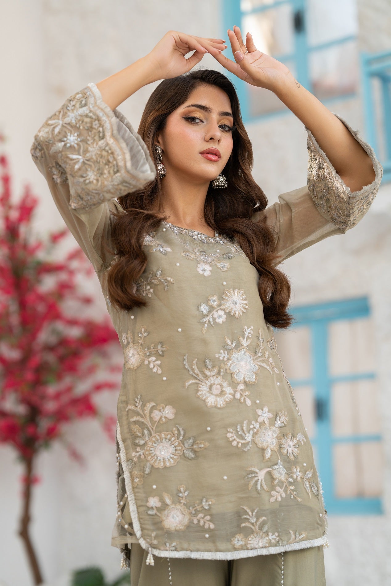 NF-06464 Sliver Grey Stitched 2PC