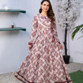 NF-66230 Maroon Pink Printed Stitched Frock