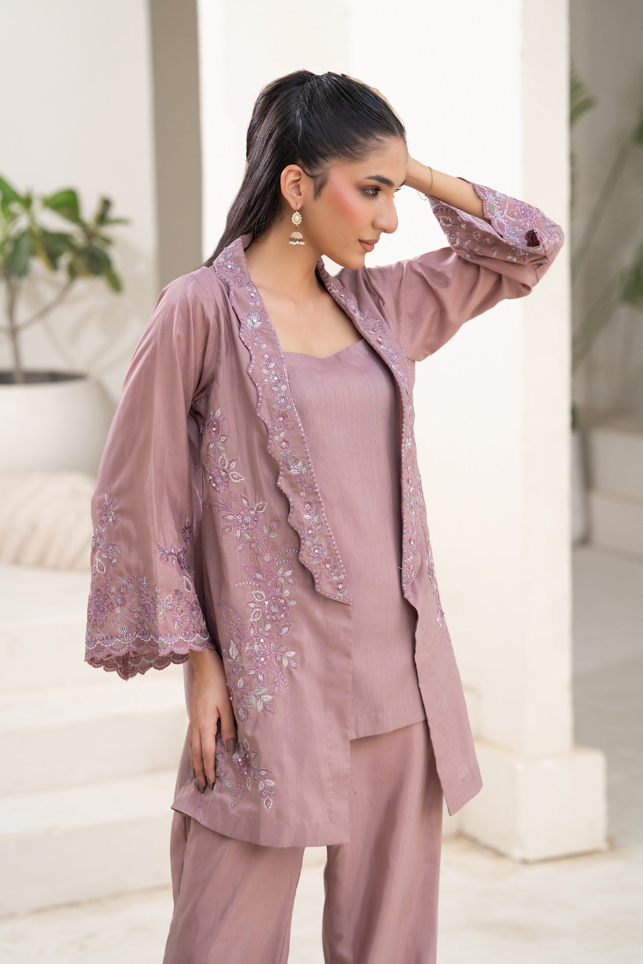 NF-6487 Mouve Silk Stitched 2PC