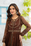 NF-6577 Brown Masori Frock Stitched