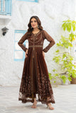 NF-6577 Brown Masori Frock Stitched