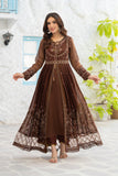 NF-6577 Brown Masori Frock Stitched