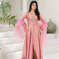 NF-6817 Peach Jacquard Frock