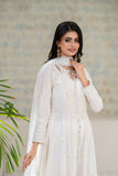 NF-6821 White Chicken Kari Stitched Frock