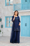 NF-6831 Blue Silk Stitched 2Pc