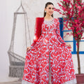 NF-6810 Rust Grey Printed Stitched Frock
