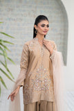 NF-6647 Beige Silk 2pc Stitched Dress