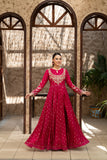 NF-6714 Shocking Pink Jaquard Stitched Frock