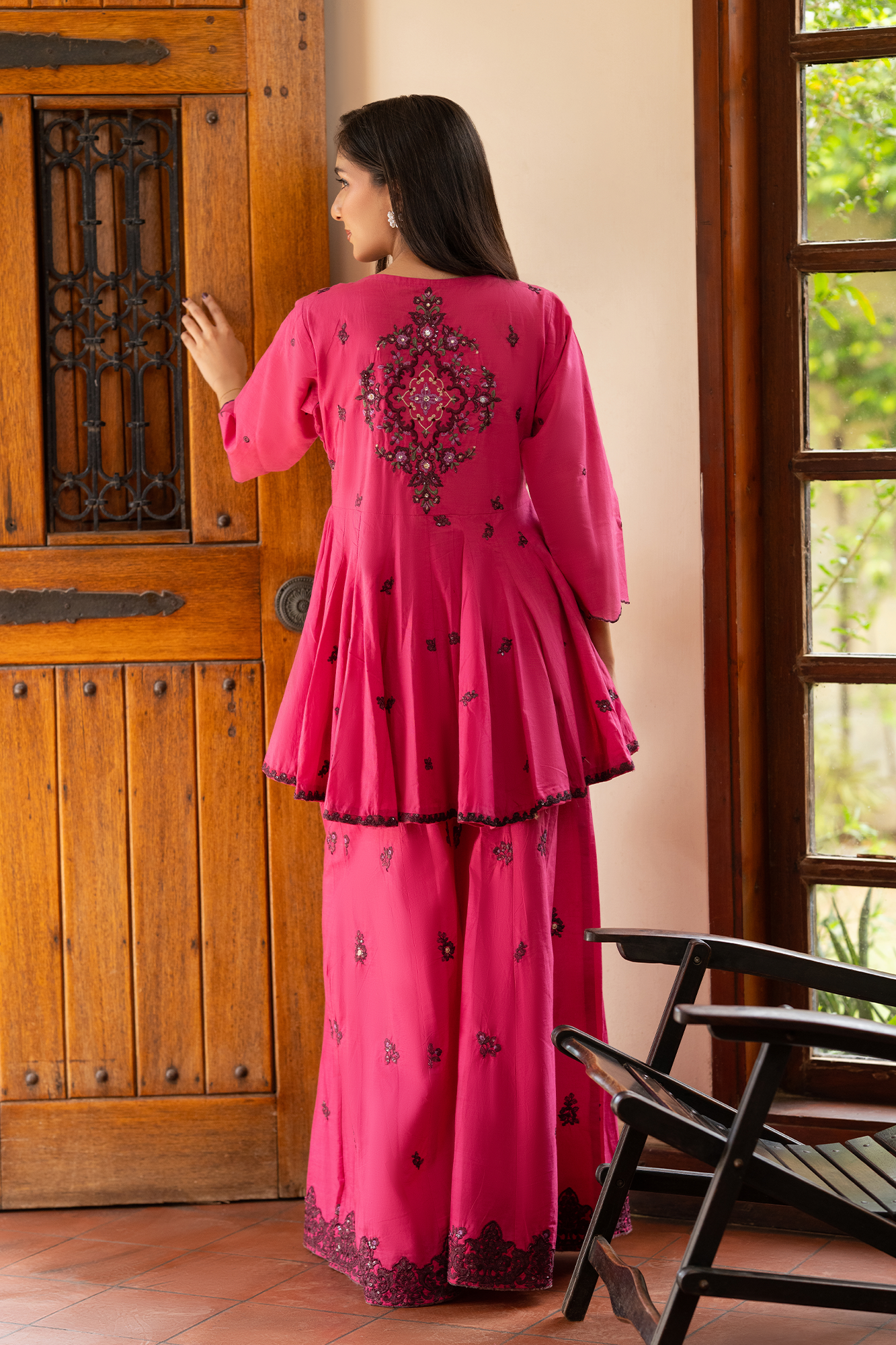 NF-6689 -Shocking Pink Cotton 2PC